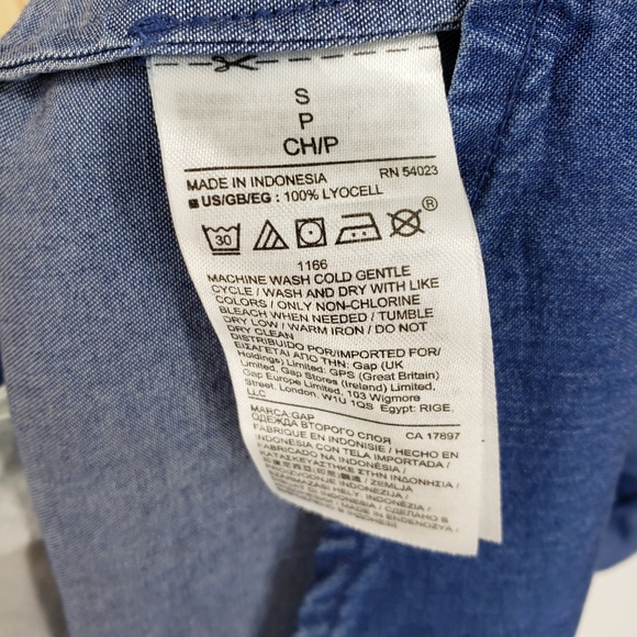 Gap Chambray Sleeveless Dress Sz S - Picture 7 of 8